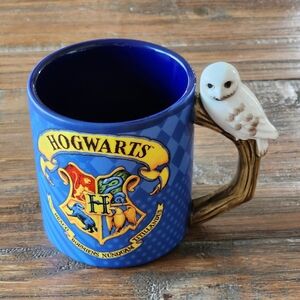 Silver Buffalo Harry Potter Hogwarts House Crest Sculpted Owl Handle Mug